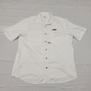 Field & Stream white short sleeve fishing shirt size XL